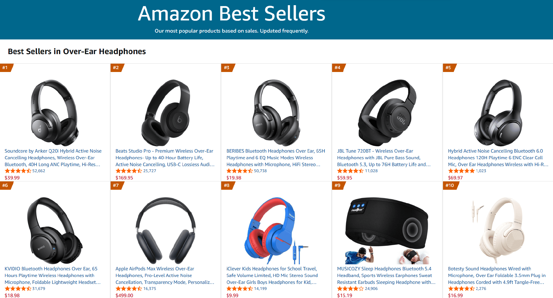 这些头戴耳机在2月美国亚马逊卖爆!声阔、Beats、苹果、JBL上榜(图4) 这些头戴耳机在2月美国亚马逊卖爆!声阔、Beats、苹果、JBL上榜(图4)